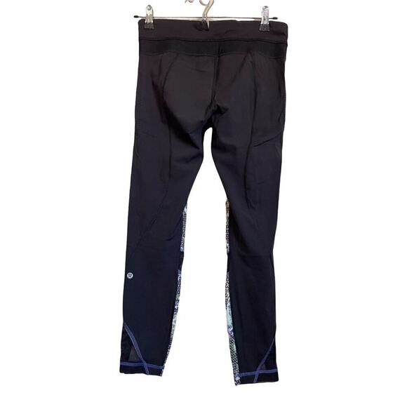Lululemon‎ Inspire Tight II Floral Sport White Multi/Black SZ 6 Activewear - Picture 2 of 4
